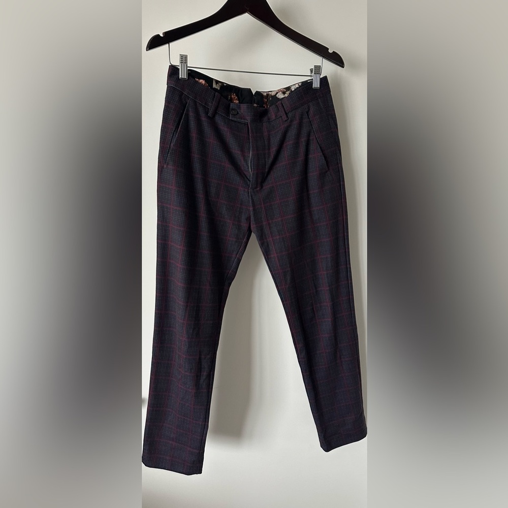 Zara Men's Plaid Pants - Black and Red